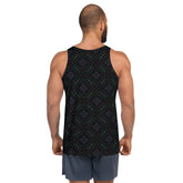 Colorful and bold pop art men's tank top - psychedelic summer fashion.